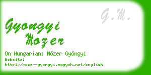 gyongyi mozer business card